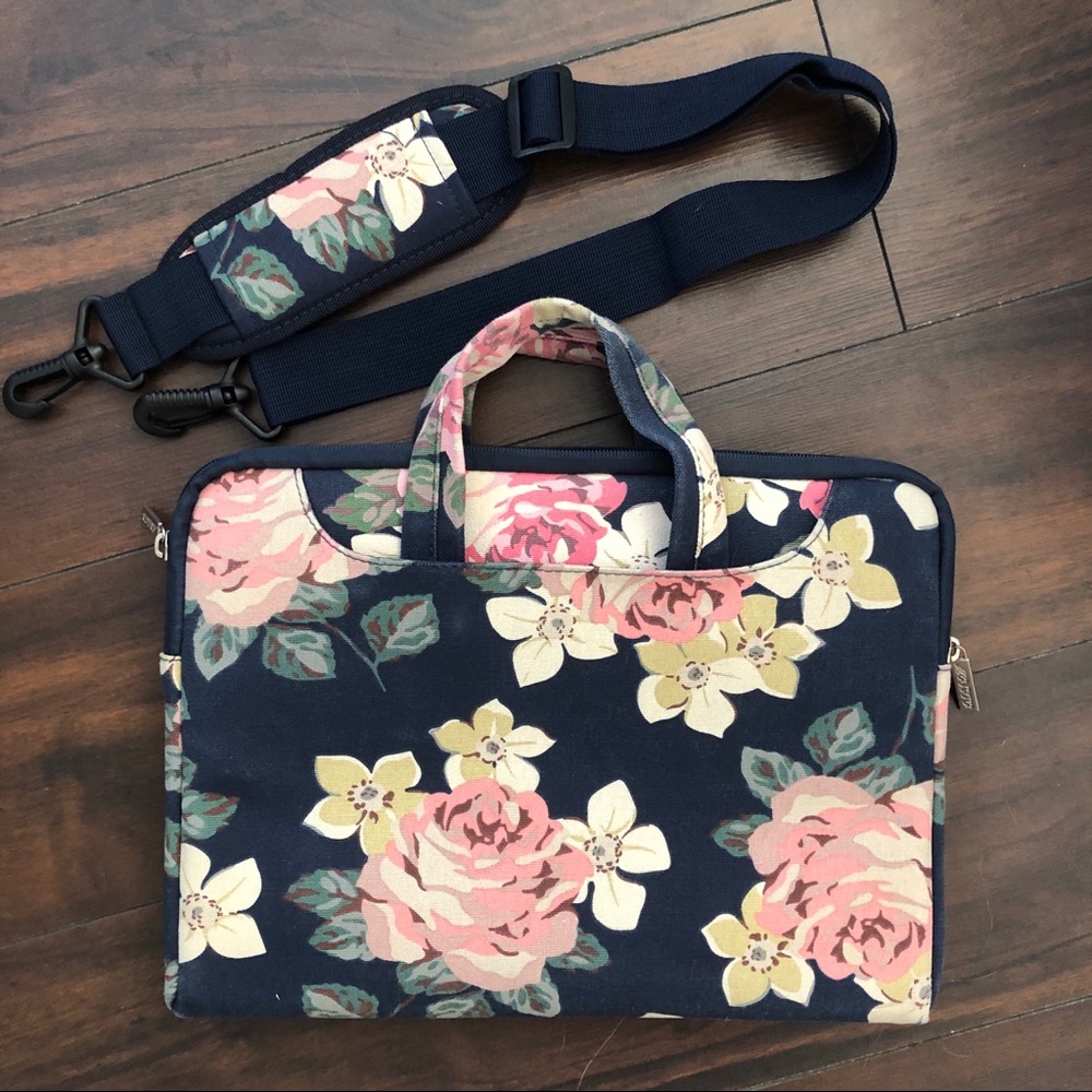 Mosiso rose canvas laptop bag 11.6-13” 🌸